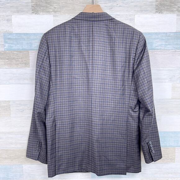 Brooks Brothers E Thomas Regent Sport Coat Brown Plaid Wool Cashmere Mens 42R - Picture 5 of 11